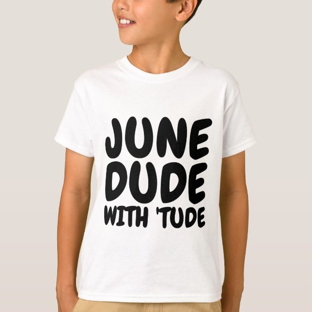 Camiseta JUNE Birthday T-shirts de homens e rapazes (Frente)