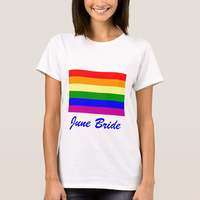 Camiseta June Bride/Gay Wedding (Frente)