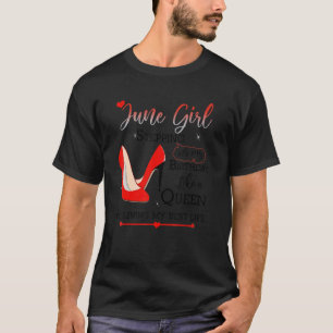 Camiseta June Girl Entrando No Meu Aniversário Como Uma Rai
