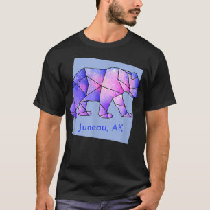 Camiseta Juneau AK Galaxy Bear Abstract Geometrical Animal