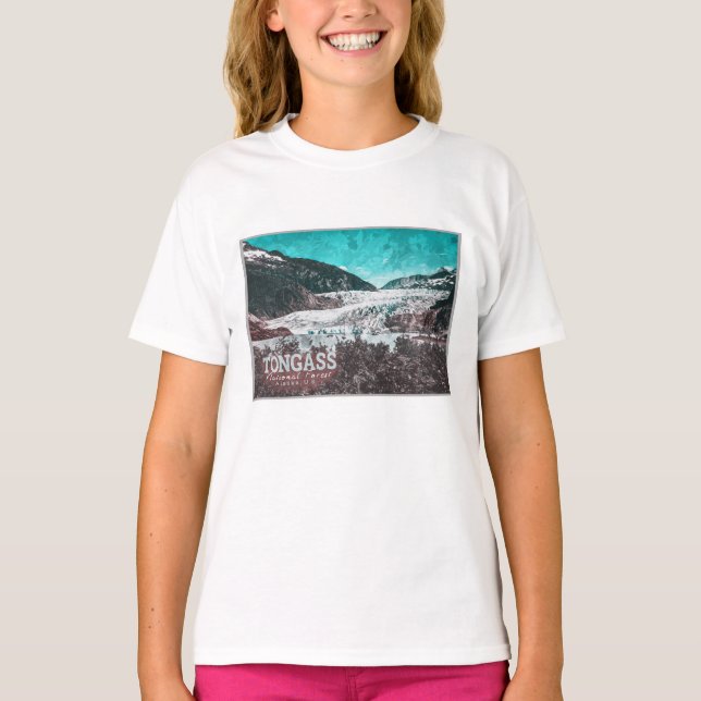 CAMISETA JUNEAU - TONGASS - MENDENHALL GLACIER - ALASKA EUA (Frente)