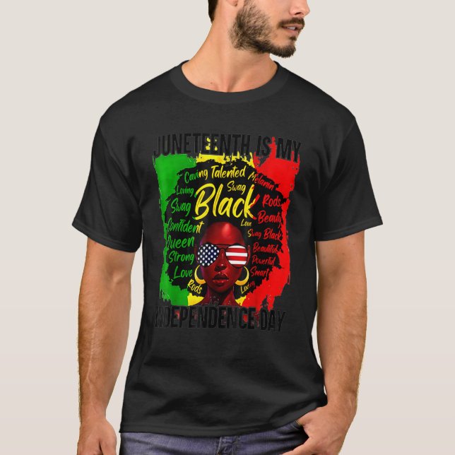 Camiseta Junenésimo é o Dia da Independência Um Americano A (Frente)