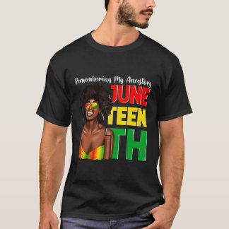 Camiseta Junenho Negro Lembrando Meus Ancestrais Africanos