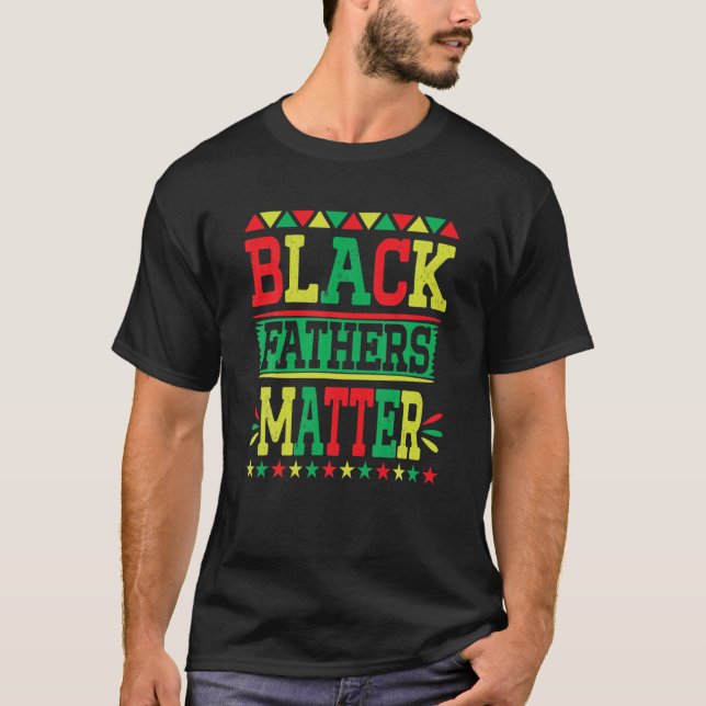 Camiseta Junenth Black Fathers Matter Dad Pride Fathers Day (Frente)