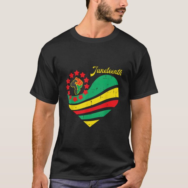 Camiseta Junenth He Africa Fist June 19Th 1865 (Frente)