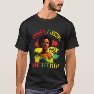 Camiseta Junenth Lembrando Meus Ancestrais Negros