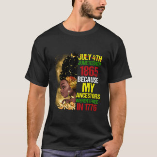 Camiseta Junenth Preto Porque Meu Ancestral Não Era Livre 1