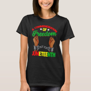 Camiseta Juneteent Quebra As Cadeias Afro-Americano