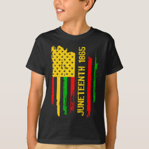 Camiseta juneteenth 1865 bandeira americana melanina rainha