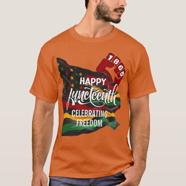 Camiseta JUNETEENTH 1865 Flag (Frente)