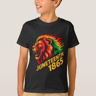 Camiseta Juneteenth 1865 leão rasta
