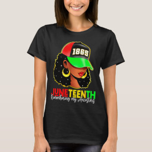 Camiseta Juneteenth 1865 lembrando ancestrais orgulho negro