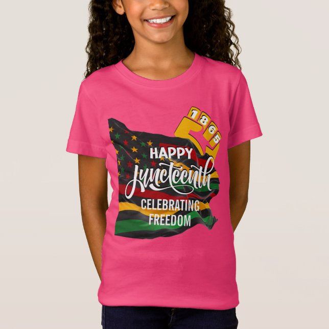 Camiseta JUNETEENTH African American Flag (Frente)