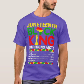 Camiseta Juneteenth Black King Melanin Nutritional Facts Fa