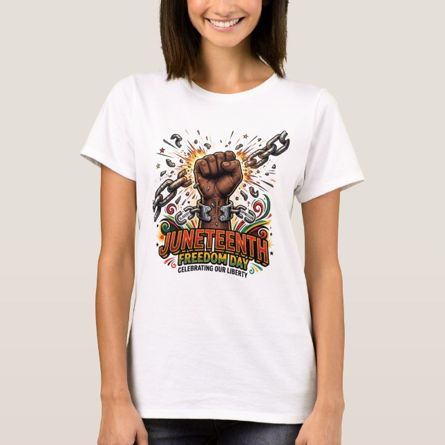 Camiseta Juneteenth Breaking Every Chain Desde 1865 – Vinta (Frente)