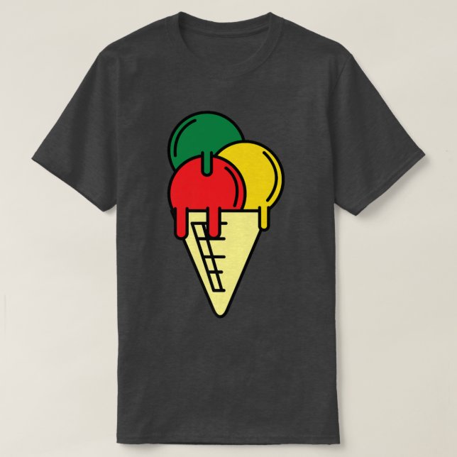 Camiseta Juneteenth Celebrating Black Freedom Ice Cream Lov (Frente do Design)