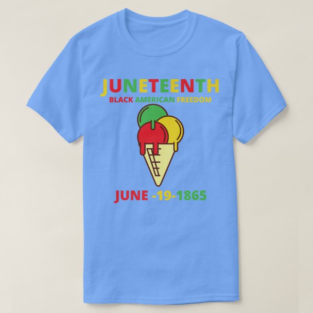 Camiseta Juneteenth Celebrating Black Freedom Ice Cream Lov (Frente do Design)
