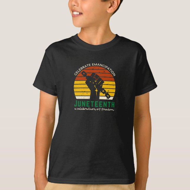 Camiseta Juneteenth Celebrating Freedom T-Shirt (Frente)