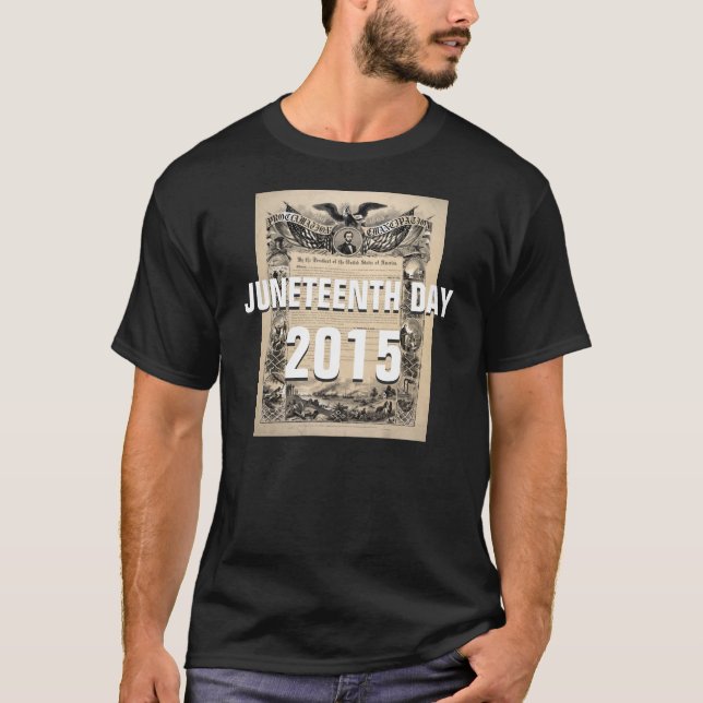 Camiseta Juneteenth dia 2015 costume tshirt 19 de junho de (Frente)