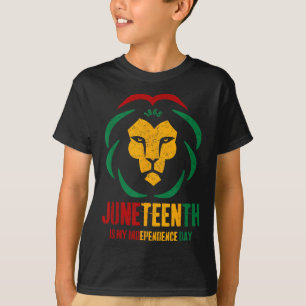 Camiseta Juneteenth É o Meu Dia da Independência Dia dos Pa