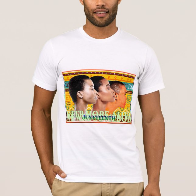 Camiseta Juneteenth Esperança & Herança (Frente)