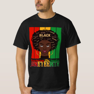 Camiseta Juneteenth Lembrando Meus Ancestrais Garota Melani