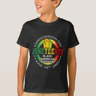 Camiseta Juneteenth Liberdade Afro-Americana 1865 Mês da Hi