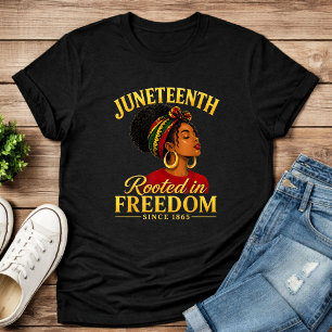 Camiseta Juneteenth Mulheres Negras Enraizadas na 