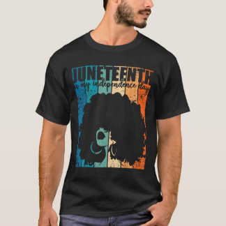Camiseta Juneteenth My Independence Day Retro Afro Women Me