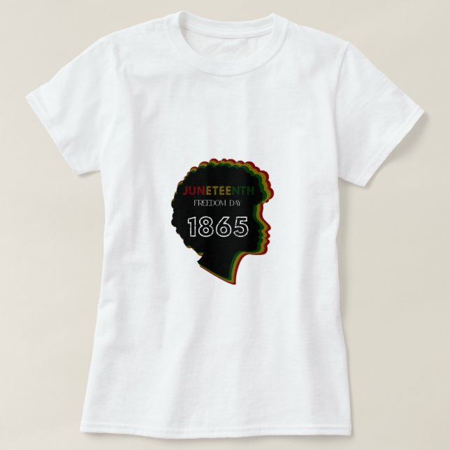 Camiseta Juneteenth Orgulho Afro-Americano Dia da Liberdade (Frente do Design)