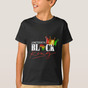 Camiseta Juneteenth Rei Negro Afro-Americano Homens Meninos