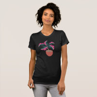 Jungle e Folhas Rosa de Monstera Tropical