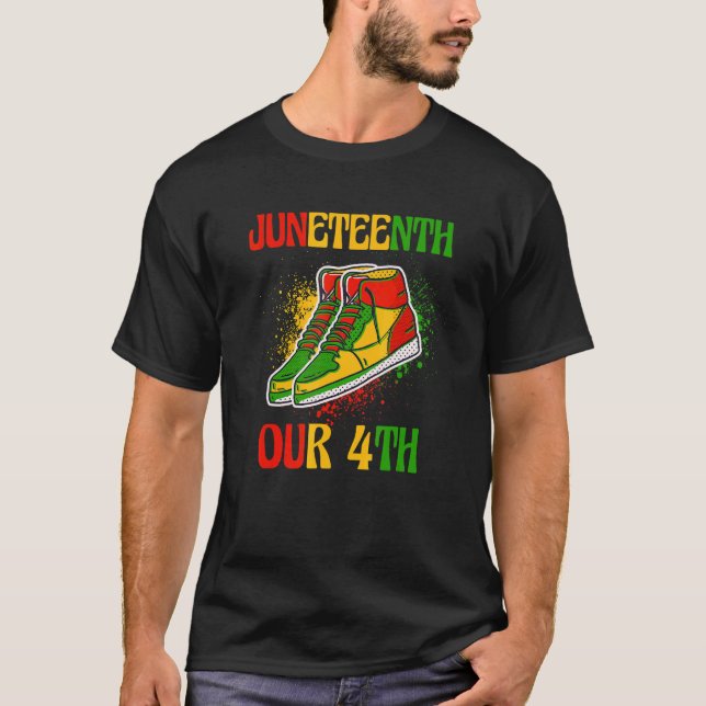 Camiseta Junho 19 de junho 1865 Indepe negro-africano (Frente)