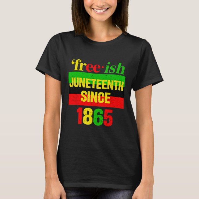 Camiseta Junho de 1865 História Negra Liberdade Americana A (Frente)