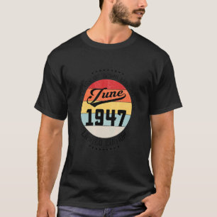 Camiseta Junho De 1947 75º Aniversário 75 Anos De Legendar