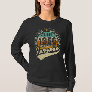 Camiseta Junho De 1956 66º Aniversário 66 Anos De Esforço