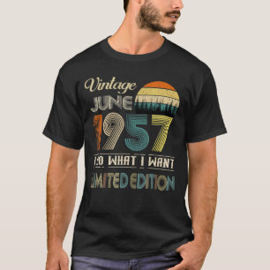 Camiseta Junho De 1957 Vintage, 65 Anos