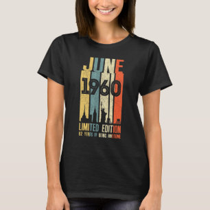 Camiseta Junho De 1960 62 Aniversário De 62 Anos De Idade