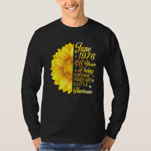 Camiseta Junho De 1976 Girassol Há 46 Anos Misturado
