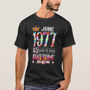 Camiseta Junho De 1977 45º Aniversário 45 Anos De Esforço