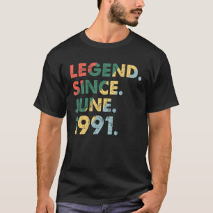 Camiseta Junho De 1991 Ano Legendário 1991 Legenda Retroati