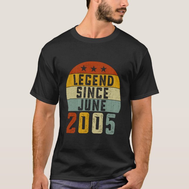 Camiseta Junho De 2005 Legenda Desde Junho De 2005 18º (Frente)