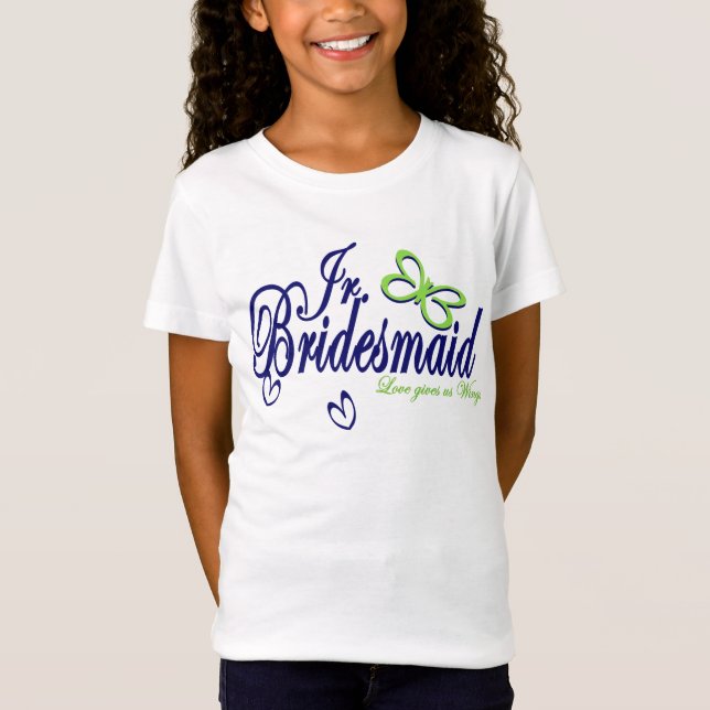 Camiseta Junior Bridesmaid Butterfly Love (Frente)