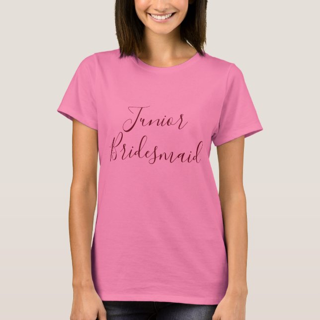 Camiseta Junior Bridesmaid Rosa (Frente)
