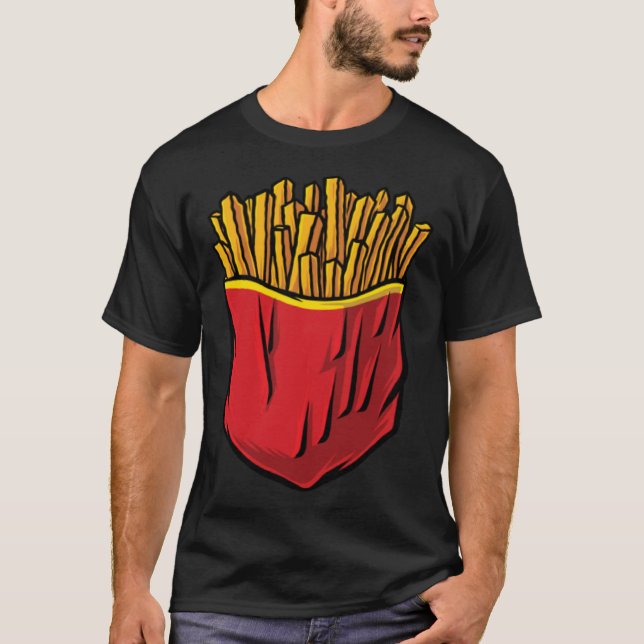 Camiseta Junk Food Fast Food Chips Fries in a Bag (Frente)