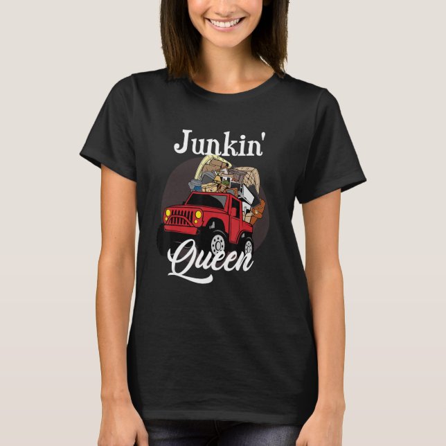 Camiseta Junkin Queen Thrift Store Flea Market Thrifting Sh (Frente)