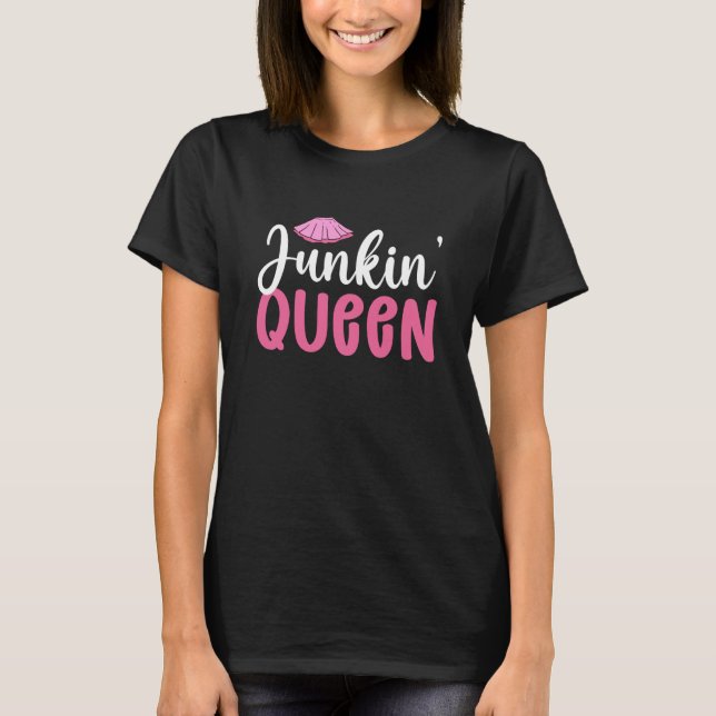 Camiseta Junkinu2019 Queen Thrift Shop Thrifter Thrifting (Frente)