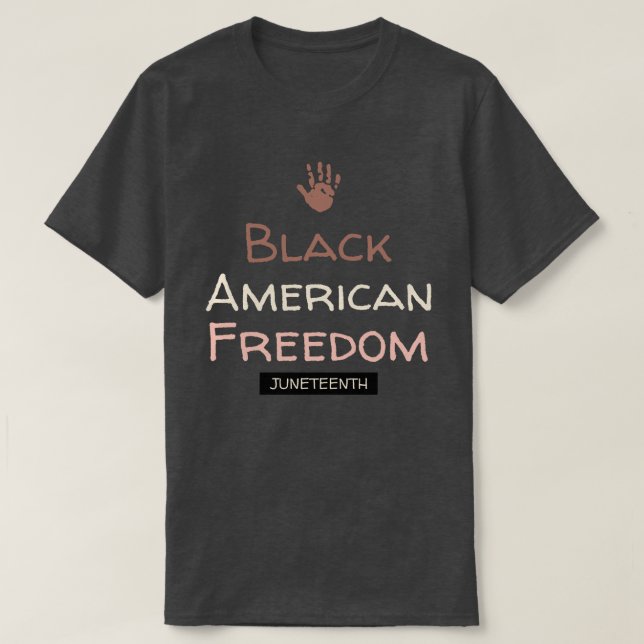 Camiseta Junta da Liberdade Americana Negra (Frente do Design)