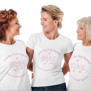 Camiseta Junte-se à bolha rosa