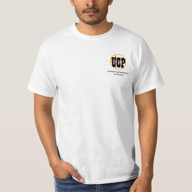 Camiseta Junte-se à confederação unida dos planetas! (Frente)